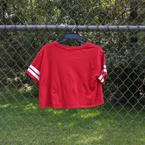 ❤Red Crop top H&M